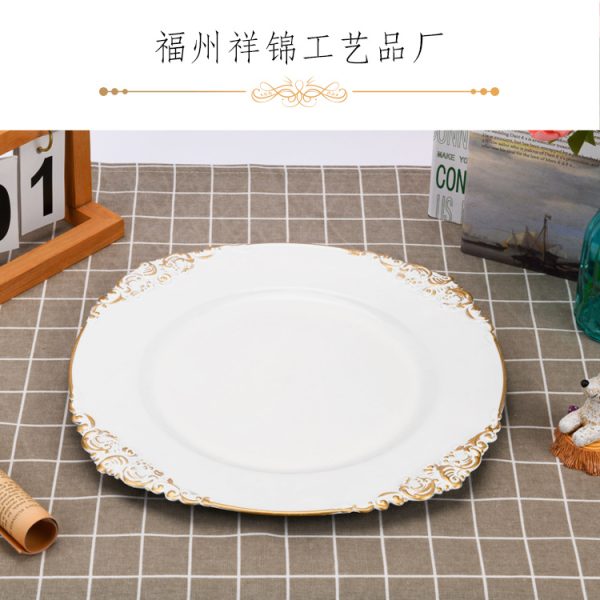 Đĩa nhựa viền hoa trang trí tiệc