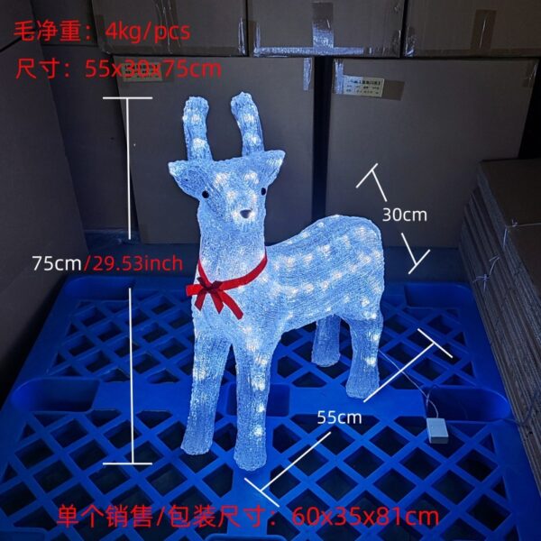 Mô hình tuần lộc acrylic phát sáng trang trí