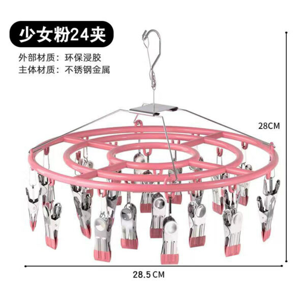 Giàn phơi inox tròn 24 kẹp