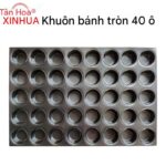 Khay nướng chống dính 40 ô tròn dùng cho bánh nhỏ