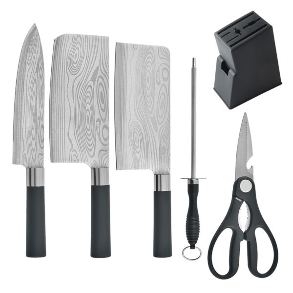 Bộ dao inox vân Damascus laser 3–5 món