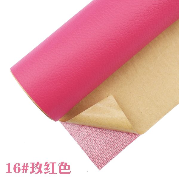 Miếng da tự dính vân Litchi sửa sofa và ghế, khổ 138 cm