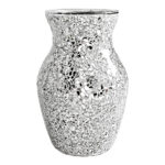 Bình thủy tinh mosaic ánh bạc trang trí