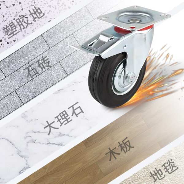 Bánh xe cao su đặc cho xe đẩy mua sắm