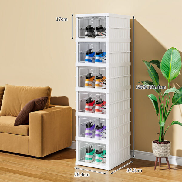 Tủ hộp giày gấp trong suốt nhiều tầng
