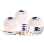 Bộ bát đĩa 18 món cho gia đình hoặc ký túc xá, nhiều họa tiết