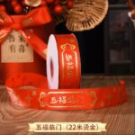 Ruy băng đỏ ép kim mừng nhà mới dài 22 m