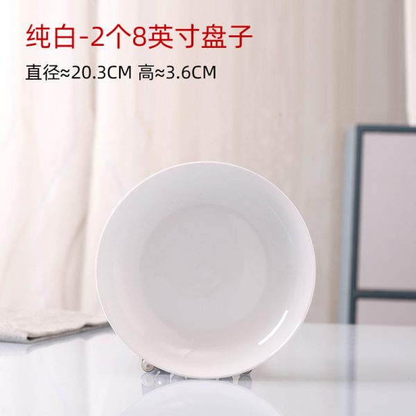 Đĩa sâu sứ trắng tròn cỡ 8 đến 14 inch