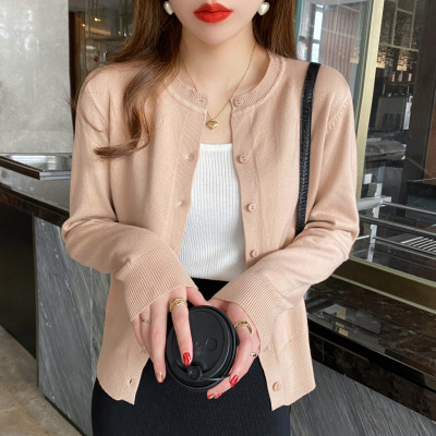 Áo khoác cardigan dệt kim nữ một cỡ