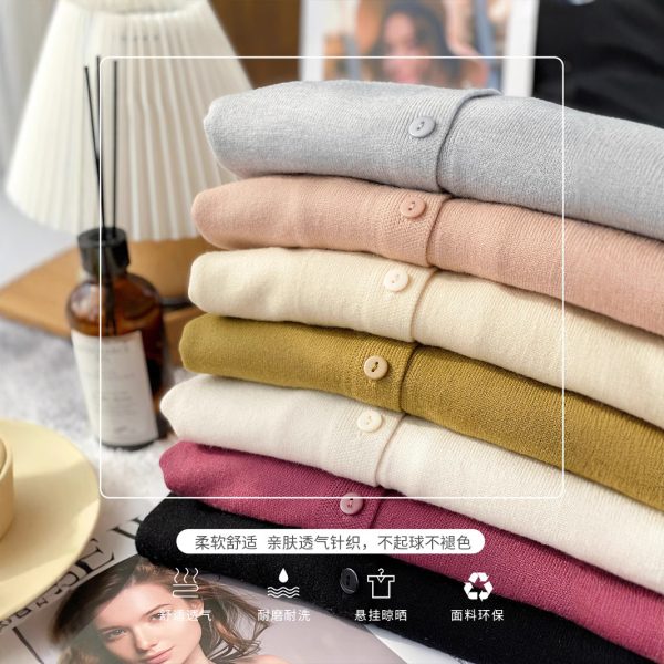 Áo khoác cardigan dệt kim nữ một cỡ