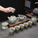 Bộ ấm chén trà men Ca Diêu mười món hộp quà