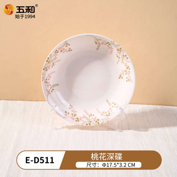 Bát đĩa melamine họa tiết hoa đào