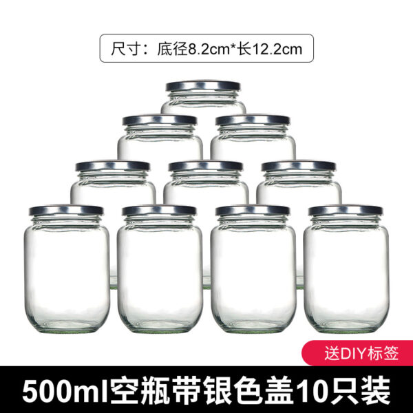 Bộ Chai Thủy Tinh Đựng Mật Ong Kèm Nhãn