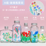 Bộ Chai Thủy Tinh Tô Màu Thủ Công