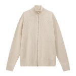 Áo len nam cardigan hai khóa kéo cổ lọ