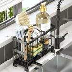Giá để khăn rửa bát để bàn cạnh bồn rửa, tùy chọn thanh treo và khay hứng nước