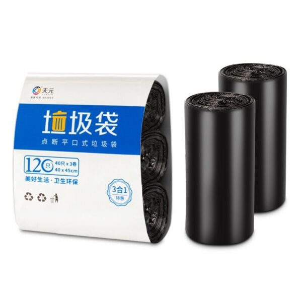 Túi rác đen miệng phẳng dạng cuộn