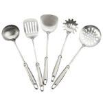 Vá muôi inox tay cầm eo bầu, 39 lựa chọn từ món lẻ đến bộ 6 kèm giá treo