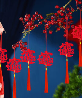 Bộ 6 miếng treo chữ Phúc bằng vải không dệt