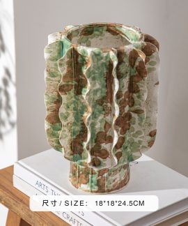 Bình hoa sứ trắng Omaysn dáng cổ điển
