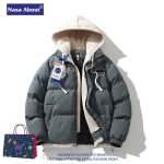 Áo phao nam nỉ lông cừu phối màu NASA