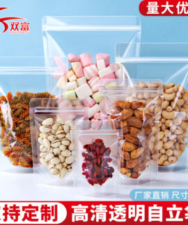 Túi tự đứng trong suốt có khóa zip