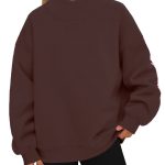 Áo sweatshirt nữ cổ cao lót lông