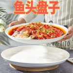 Đĩa sâu sứ trắng và hoa xanh cỡ lớn