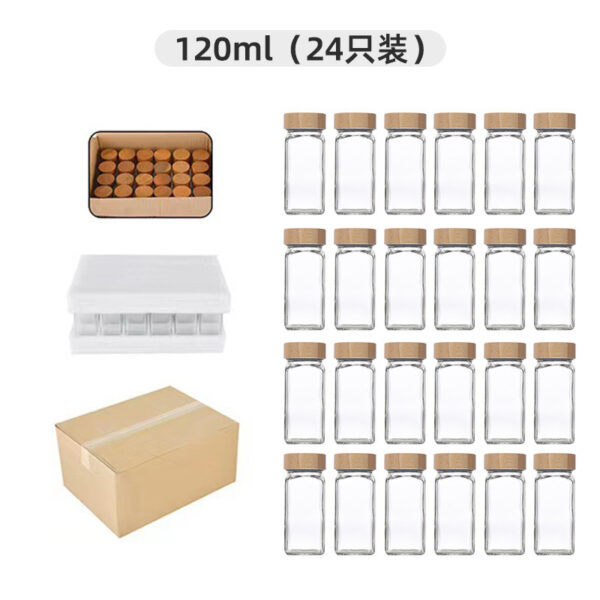 Bộ hũ gia vị thủy tinh vuông 120 ml