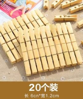 Kẹp phơi quần áo bằng tre 20 chiếc
