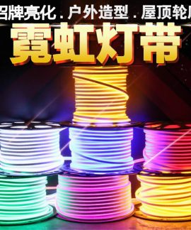 Dây LED neon RGB toàn màu tiết diện 6 × 12 mm