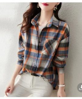 Áo sơ mi nữ kẻ caro tay dài