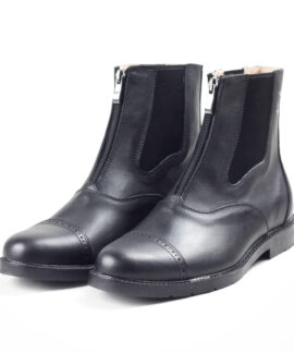Boots cưỡi ngựa unisex mặt da bò, cổ ngắn