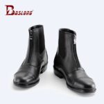 Boots cưỡi ngựa unisex mặt da bò, cổ ngắn