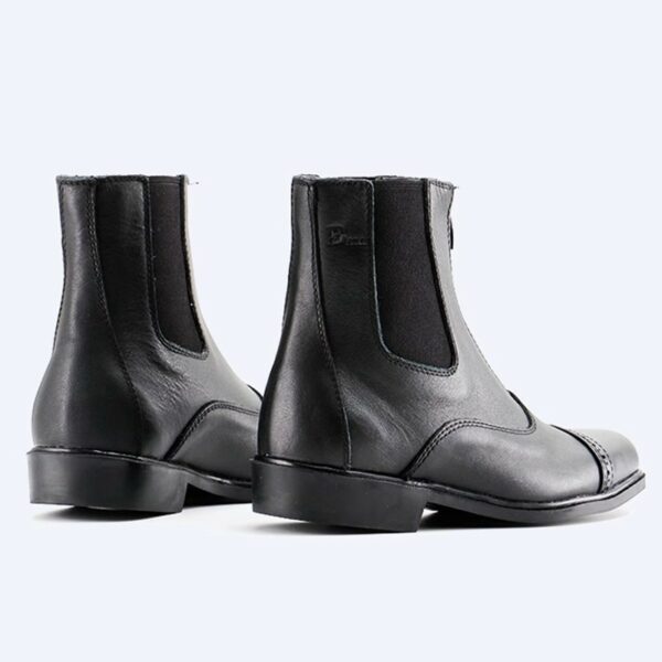Boots cưỡi ngựa unisex mặt da bò, cổ ngắn