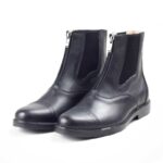 Boots cưỡi ngựa unisex mặt da bò, cổ ngắn