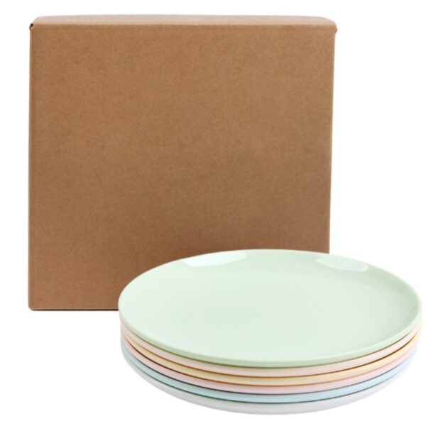 Bộ đĩa melamine tròn 6 chiếc nhiều màu