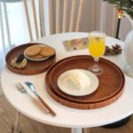Khay gỗ tròn phong cách cổ điển