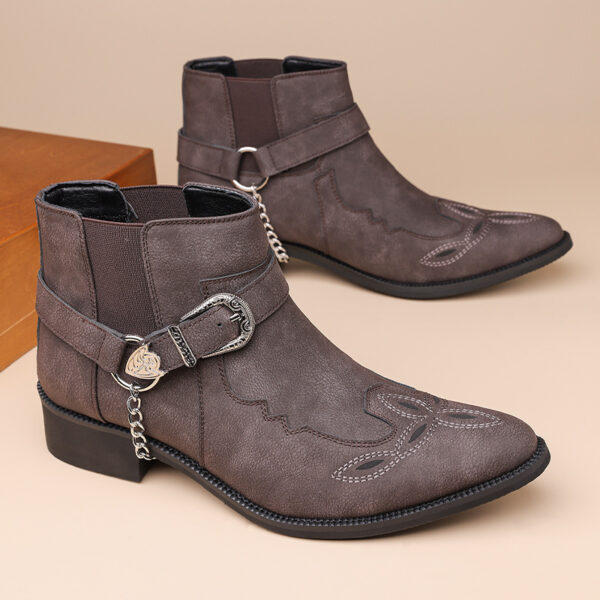Boots nam cổ thấp phong cách cổ điển