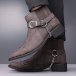 Boots nam cổ thấp phong cách cổ điển