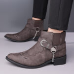 Boots nam cổ thấp phong cách cổ điển
