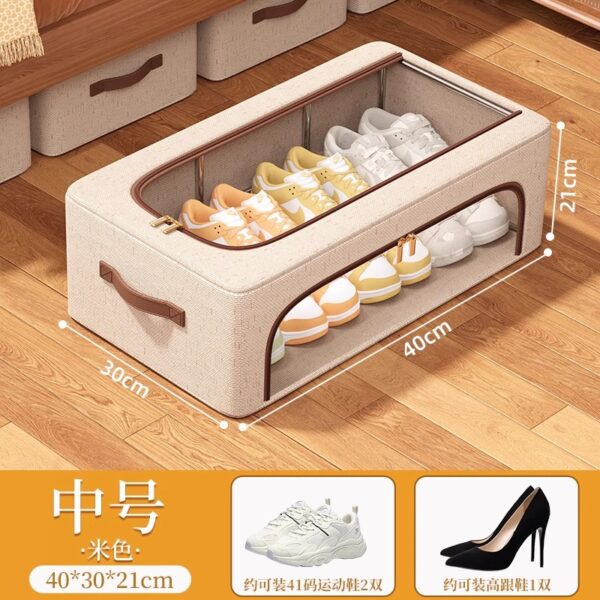 Hộp giày vải mở bên có cửa sổ