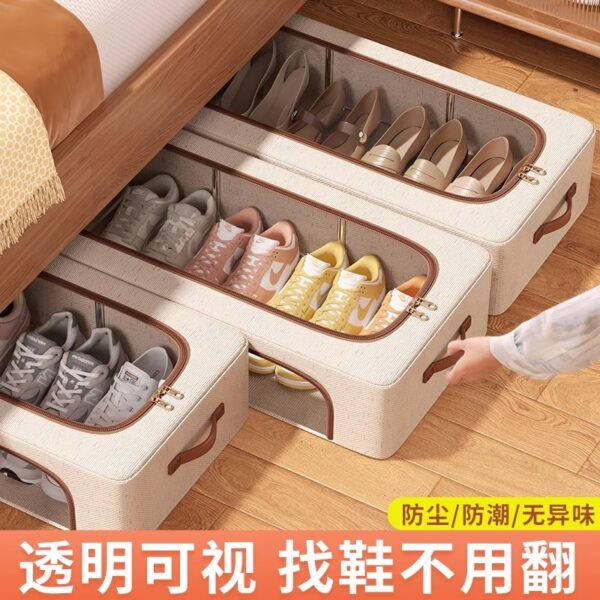 Hộp giày vải mở bên có cửa sổ