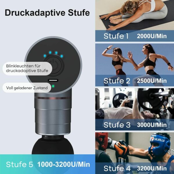 Súng massage mini kim loại 20C, chườm nóng lạnh