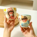 Cốc sứ hình quả bầu cho gia đình 300 ml