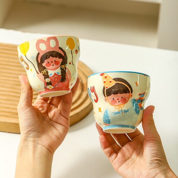 Cốc sứ hình quả bầu cho gia đình 300 ml