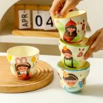 Cốc sứ hình quả bầu cho gia đình 300 ml