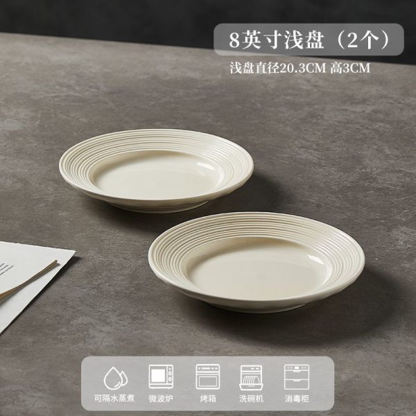 Đĩa sâu sứ vàng kem dòng Con đường tơ lụa