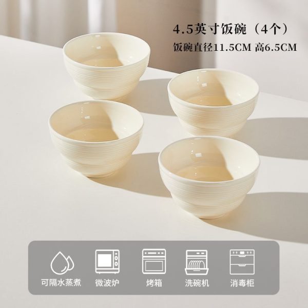 Đĩa sâu sứ vàng kem dòng Con đường tơ lụa