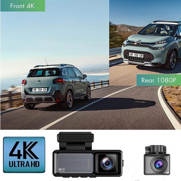 Camera hành trình 4K trước và 1080P sau